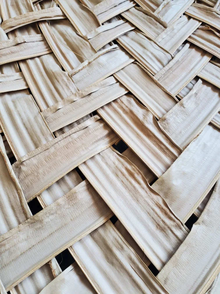 Vintage Large Woven Palm Leaf image indicator(3)