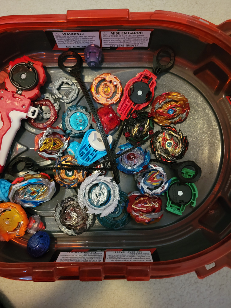 Beyblade Burst Launcher and Stadium with Multiple Beyblades