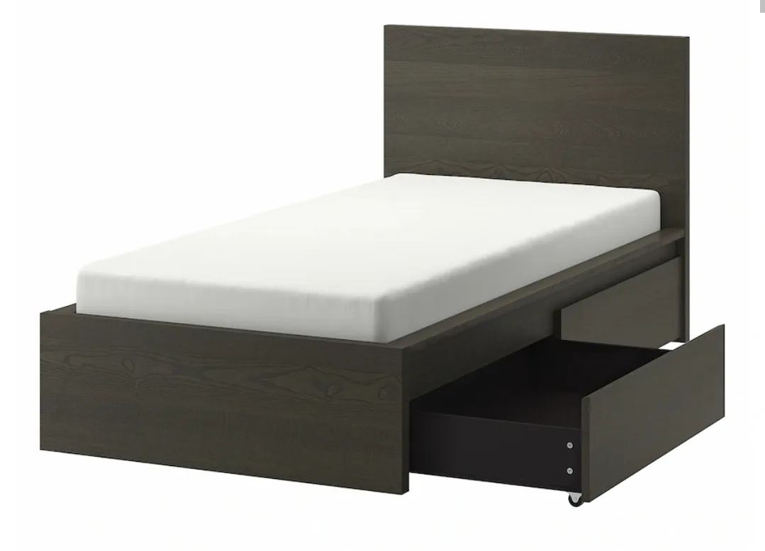 IKEA MALM Twin-Size Bed Frame with Storage image indicator(4)