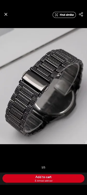 Black Iced Out Watch image indicator(4)