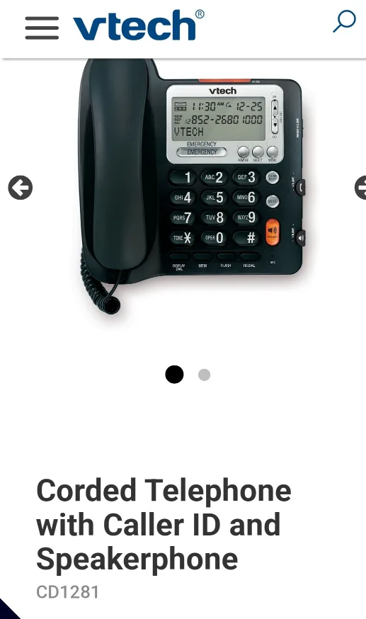 Vtech Corded Landline Phone (great for seniors) image indicator(2)