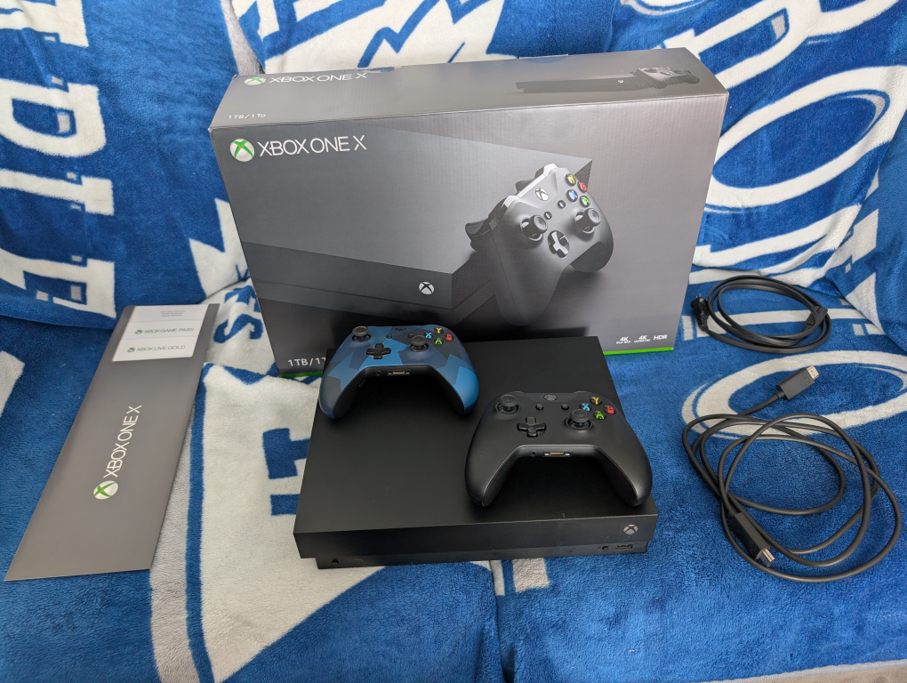 Xbox One X 1TB Console with Two Controllers