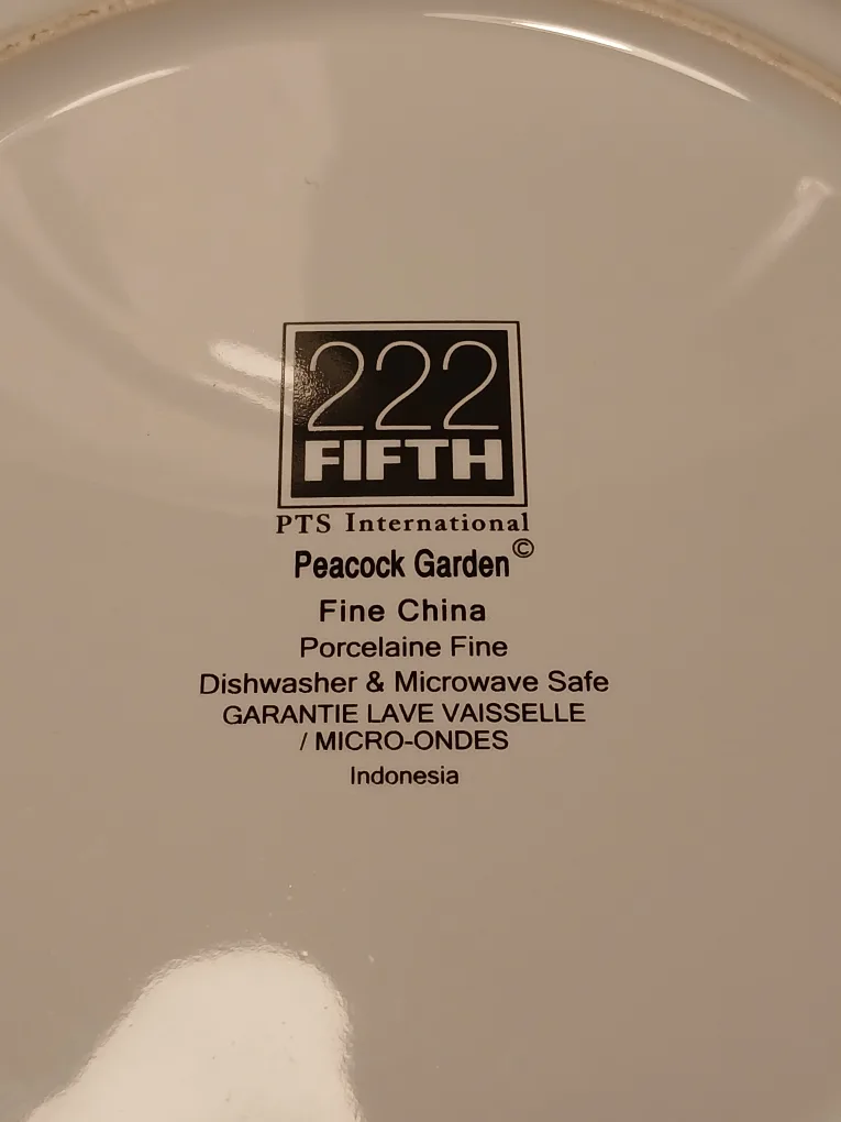 222 Fifth, Peacock Dinner Plates (2) image indicator(3)