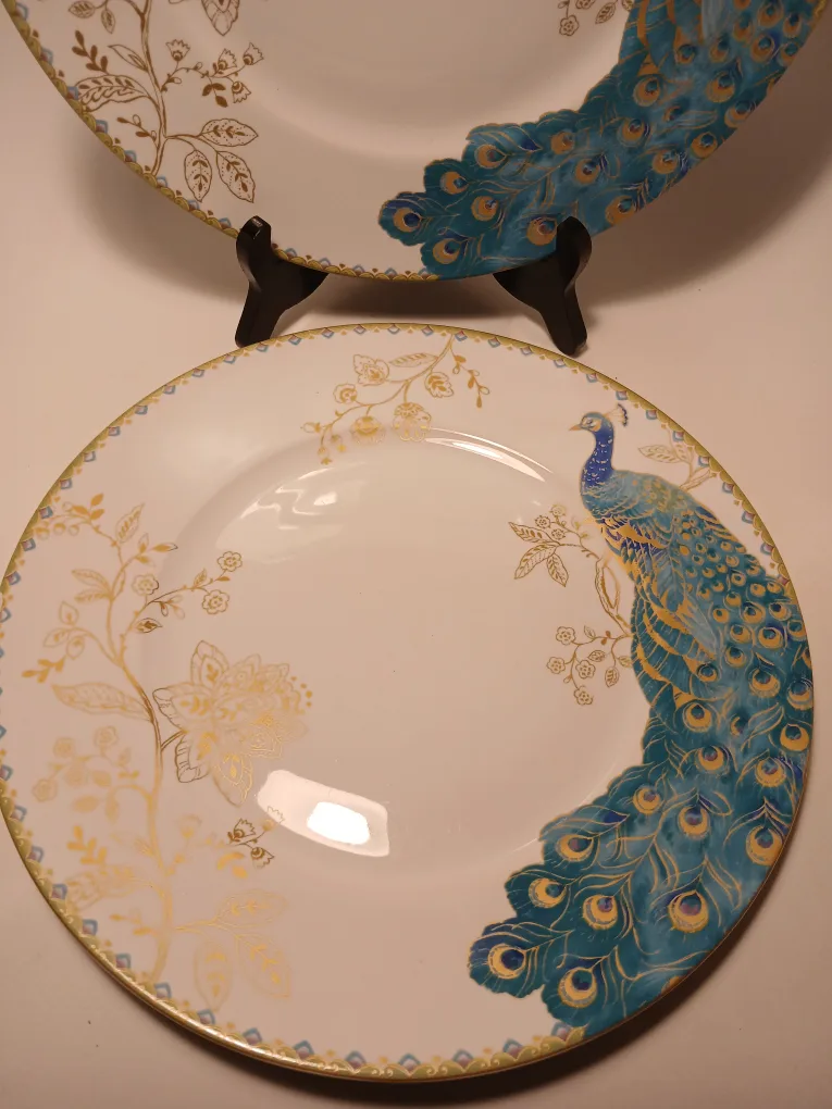 222 Fifth, Peacock Dinner Plates (2) image indicator(4)