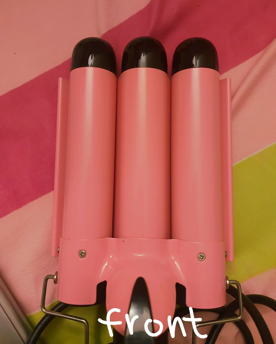 Pink Triple Barrel Curling Iron #thriftypicks image indicator(2)