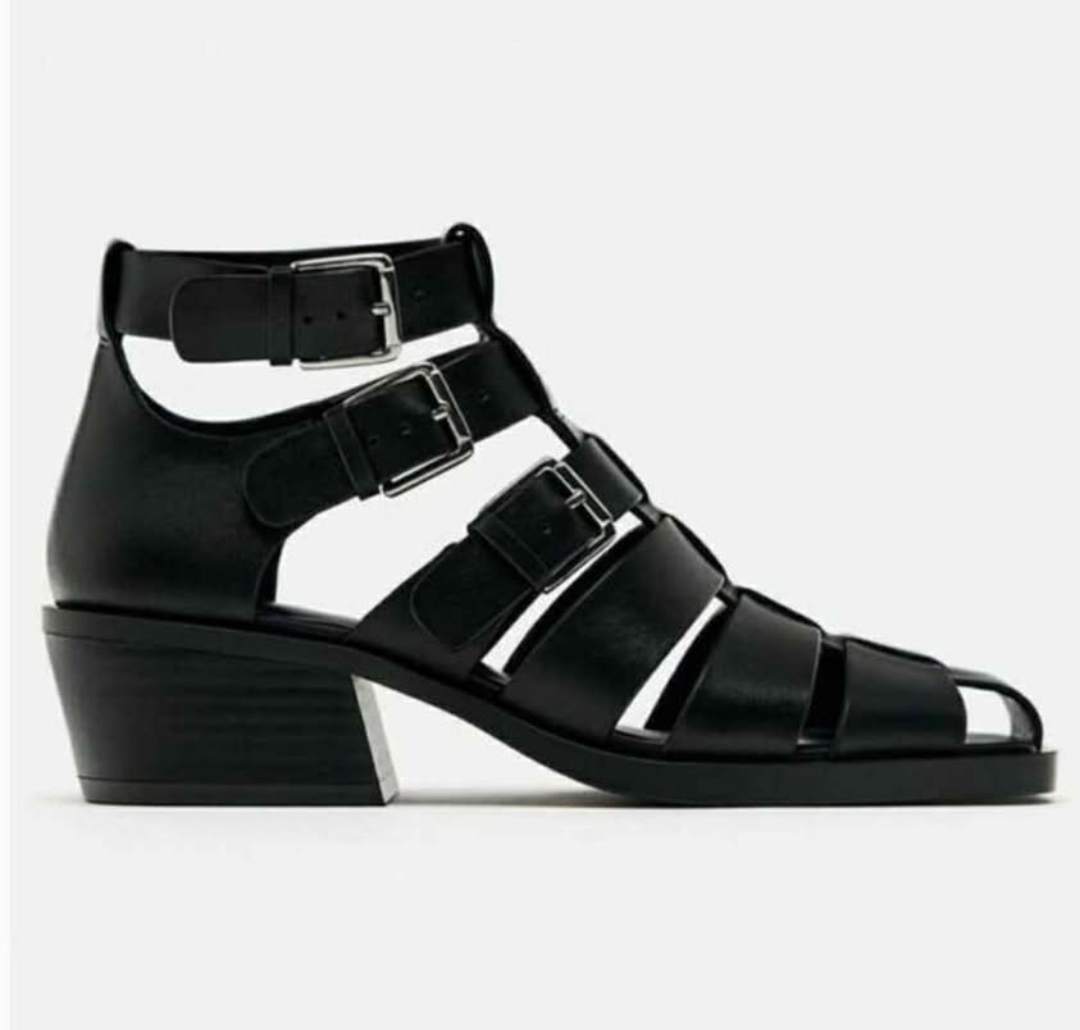 Zara Leather Gladiator Sandals - photo 4