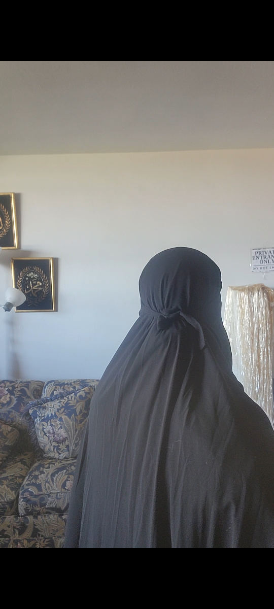 Black Niqab with Tie