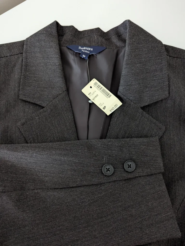 Reitmans Women's Grey Blazer Size S image indicator(5)