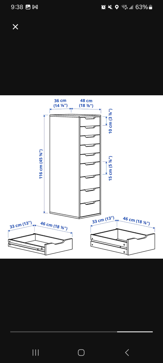 IKEA Alex 9-Drawer unit white - photo 2