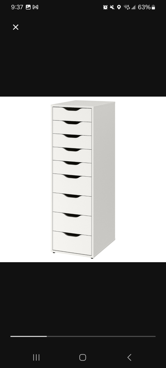 IKEA Alex 9-Drawer unit white - photo 3