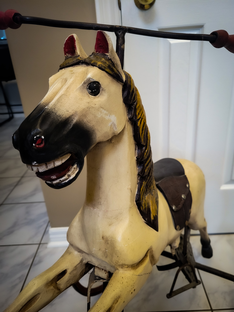 Antique Victorian Child's Horse Pedal Tricycle - photo 5