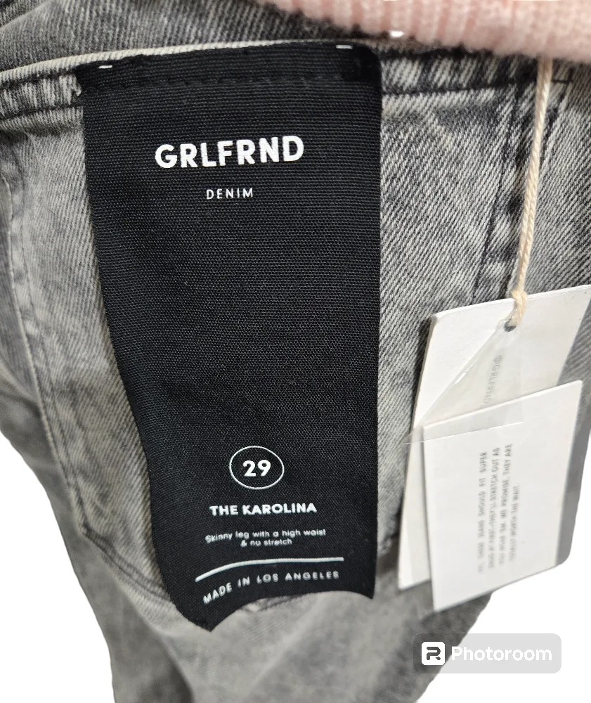 BNWTT Grlfrnd The Karolina High-Rise Skinny Washed Jeans Size 29 image indicator(9)