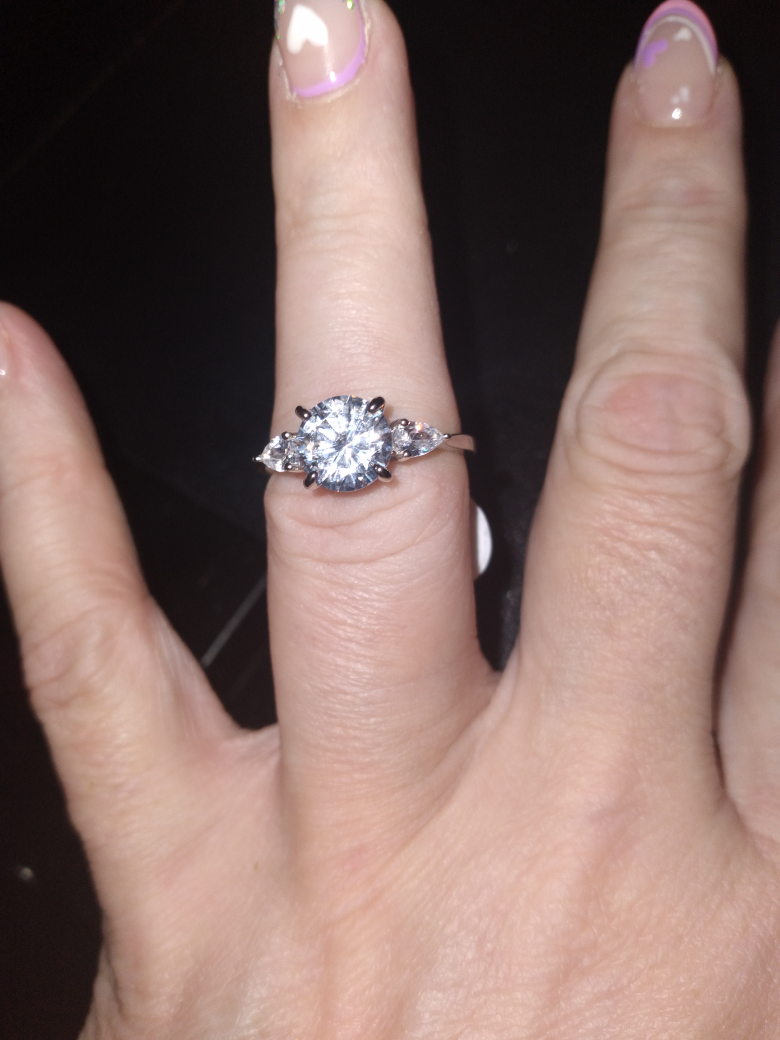 Stunning Three Stone Ring, Size 8