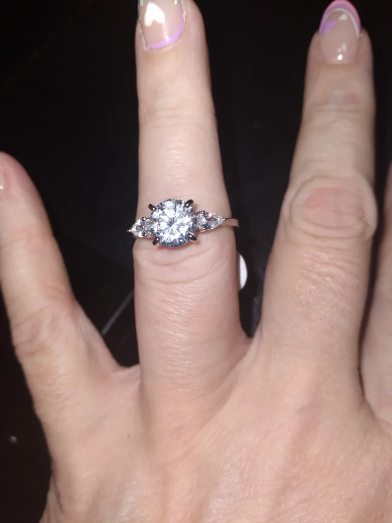 Stunning Three Stone Ring, Size 8 thumbnail