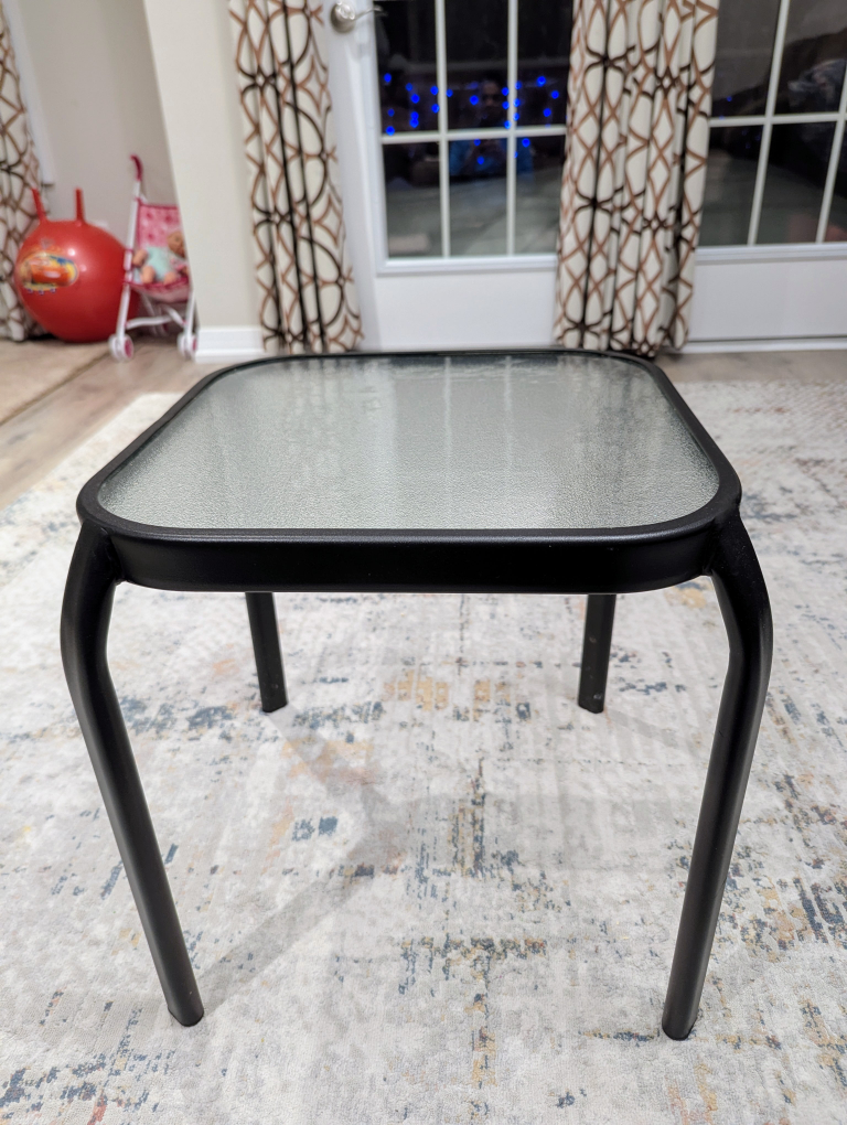Glass-Top Side Table - photo 3