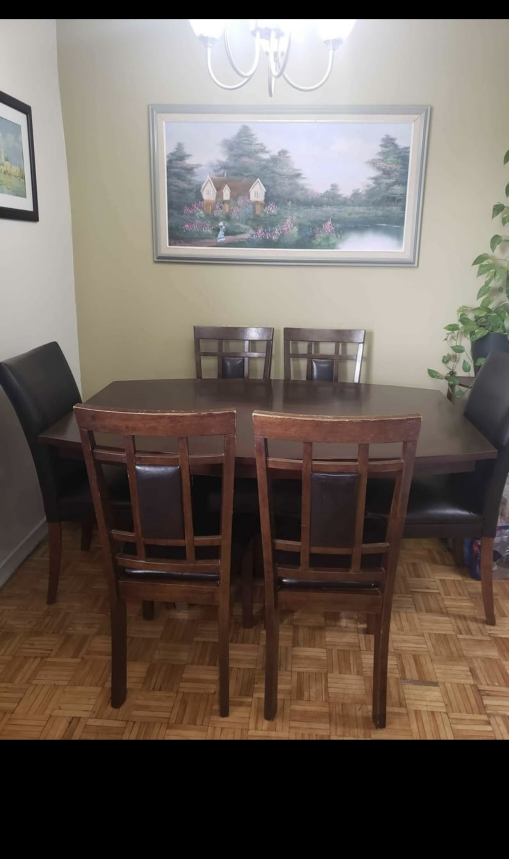7-Piece Dark Brown Dining Set