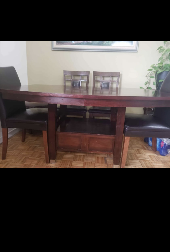 7-Piece Dark Brown Dining Set - photo 5