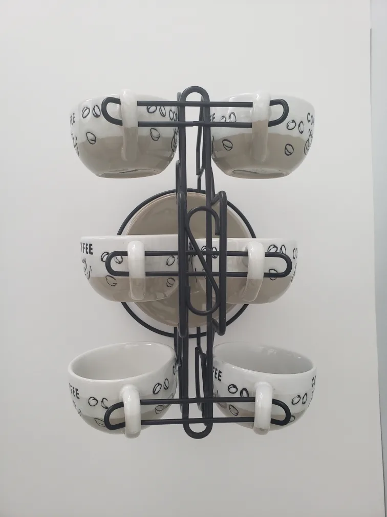 🏈 Espresso Cup + Saucer Stand Set ☕️ image indicator(3)