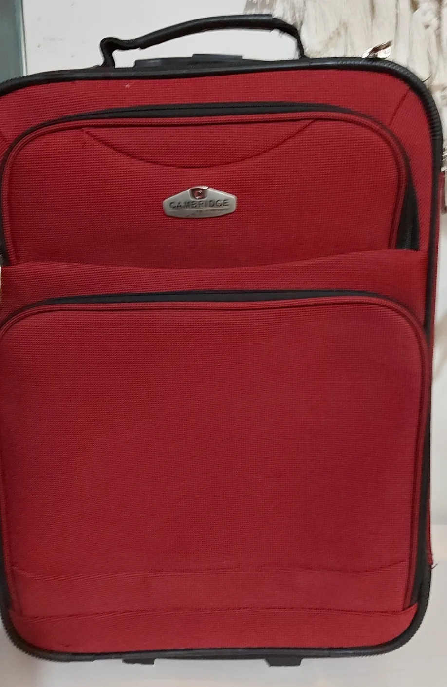 Cambridge Luggage - Red Carry-On Suitcase thumbnail