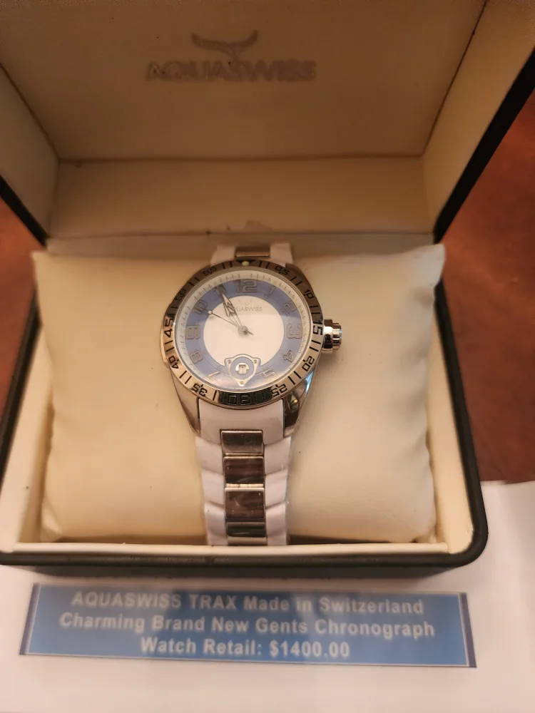 Aquaswiss Men Watch White Ceramic Band image indicator(3)