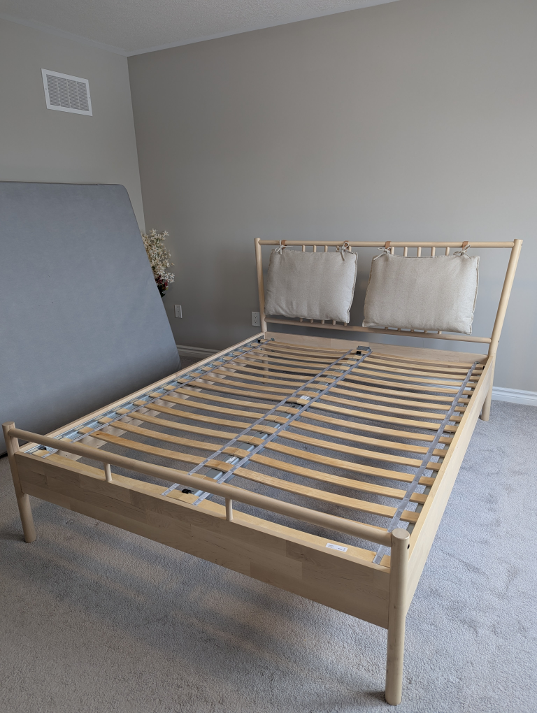 Moving sale: IKEA Solid wood Queen Bed Frame - photo 2