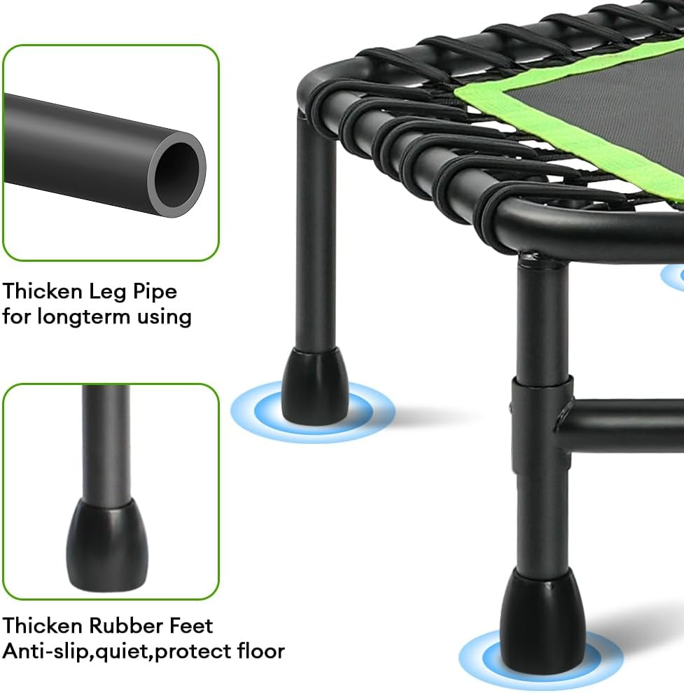 ONETWOFIT 45" Rebounder Trampoline with Adjustable Handlebar - photo 3