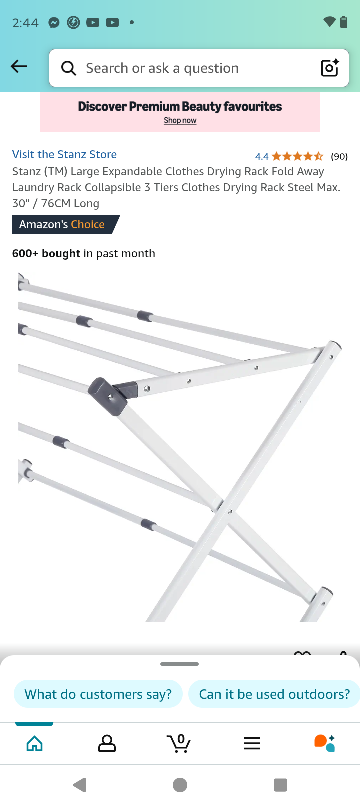 Stanz Expandable 3-Tier Clothes Drying Rack - photo 5