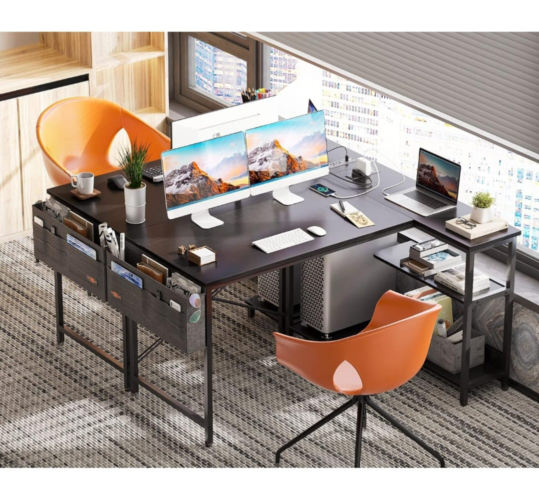 ODK L-48 inch Shaped Computer Desk with Storage - photo 4