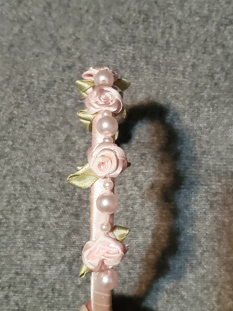 Assorted Headbands: Black Rhinestone, Pink Floral, Silver Flower image indicator(7)