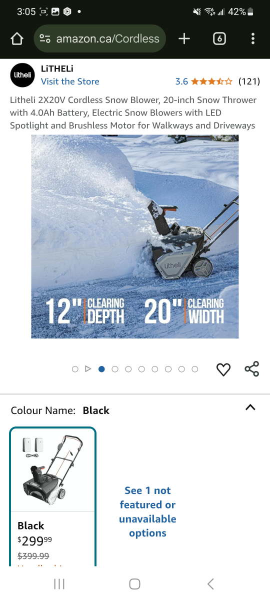LithEli 20-inch 2x20V Cordless Snow Blower - photo 5
