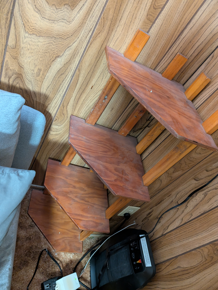 Corner Wooden Shelf Unit