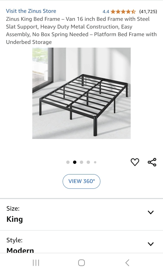 Zinus King Bed Frame - 16 inch - photo 2