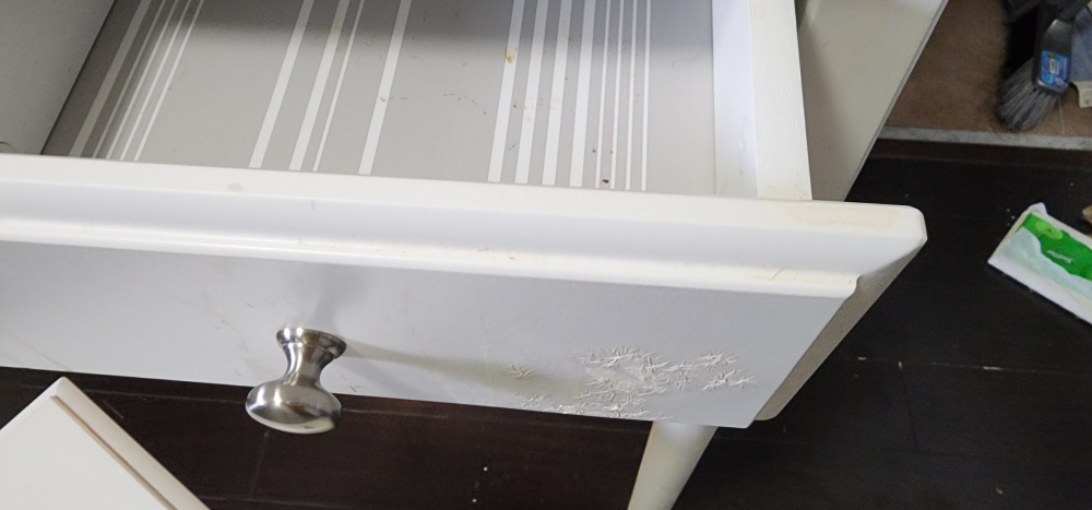 White Desk with Drawers and Shelf - photo 2