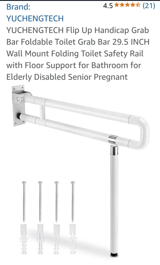 FOLDABLE TOILET SAFETY GRAB BAR RAIL image indicator(2)