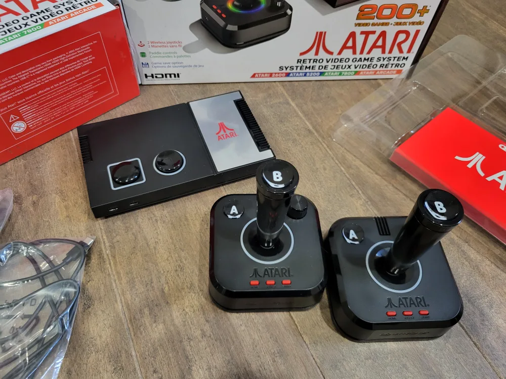 Atari 200+ Retro Video Game System with 2 Wireless Joysticks image indicator(4)