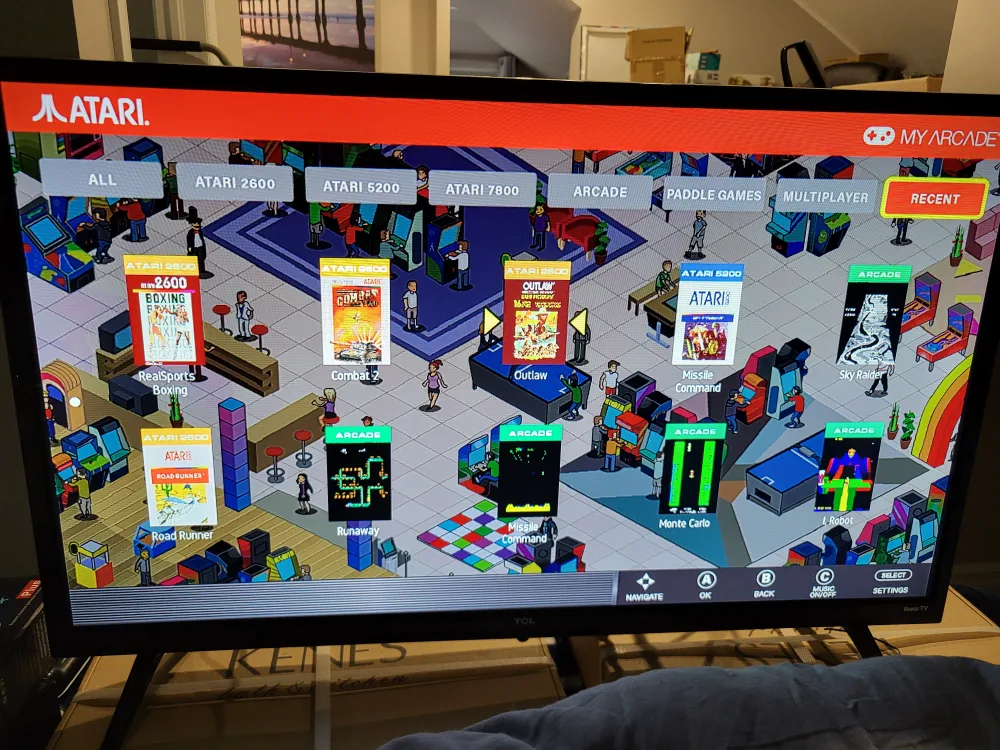 Atari 200+ Retro Video Game System with 2 Wireless Joysticks image indicator(8)