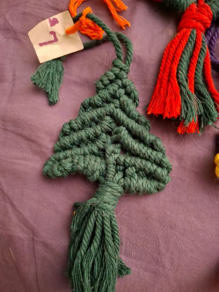 Handmade Macrame Christmas Tree Ornaments image indicator(4)