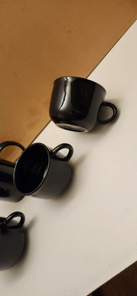 Set of 5 Black  Mugs never used image indicator(5)