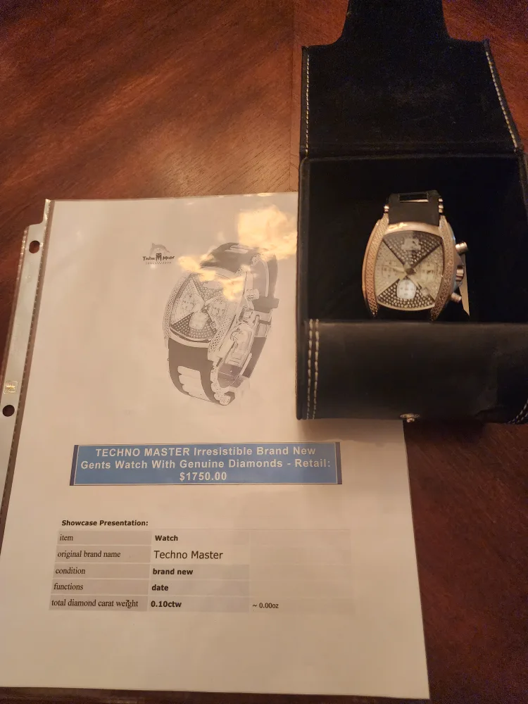 Techno Master Men's Diamond Chronograph Watch image indicator(3)