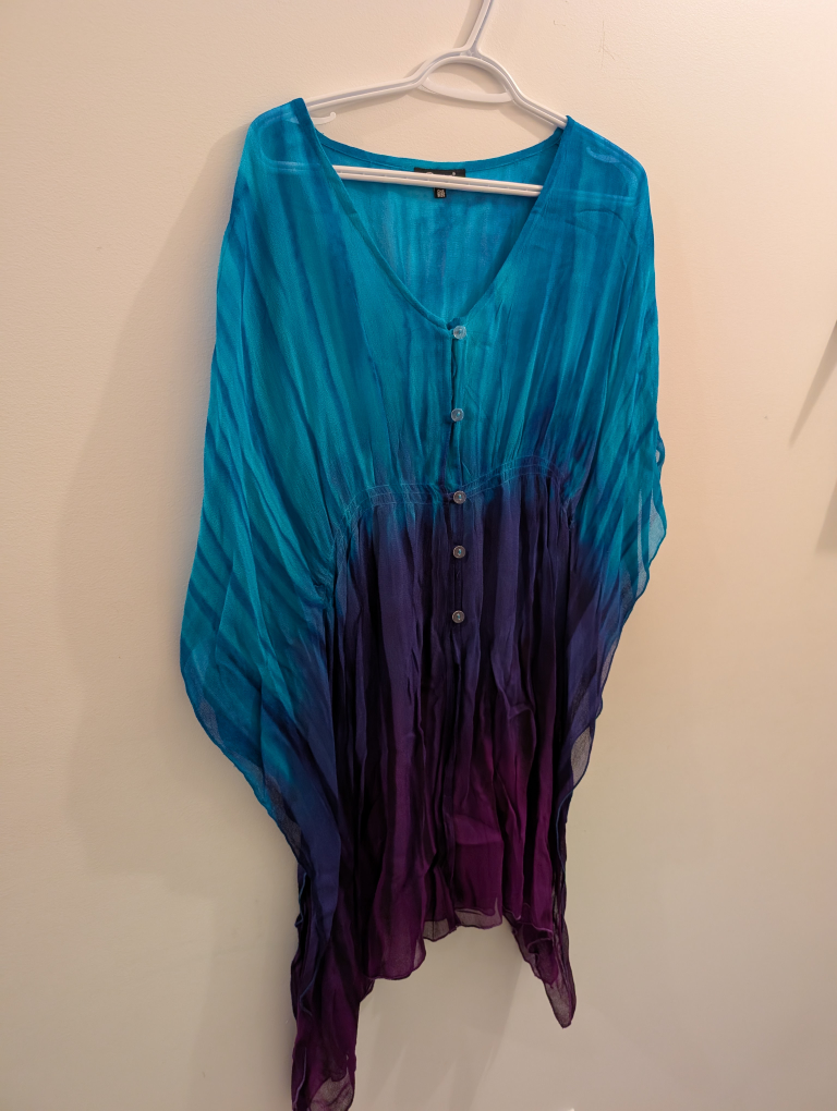 Blue and Purple Ombre Blouse