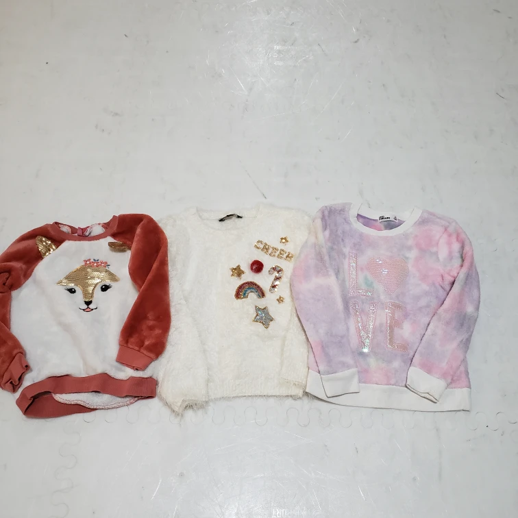 Three Girls' Sweaters Size 4t