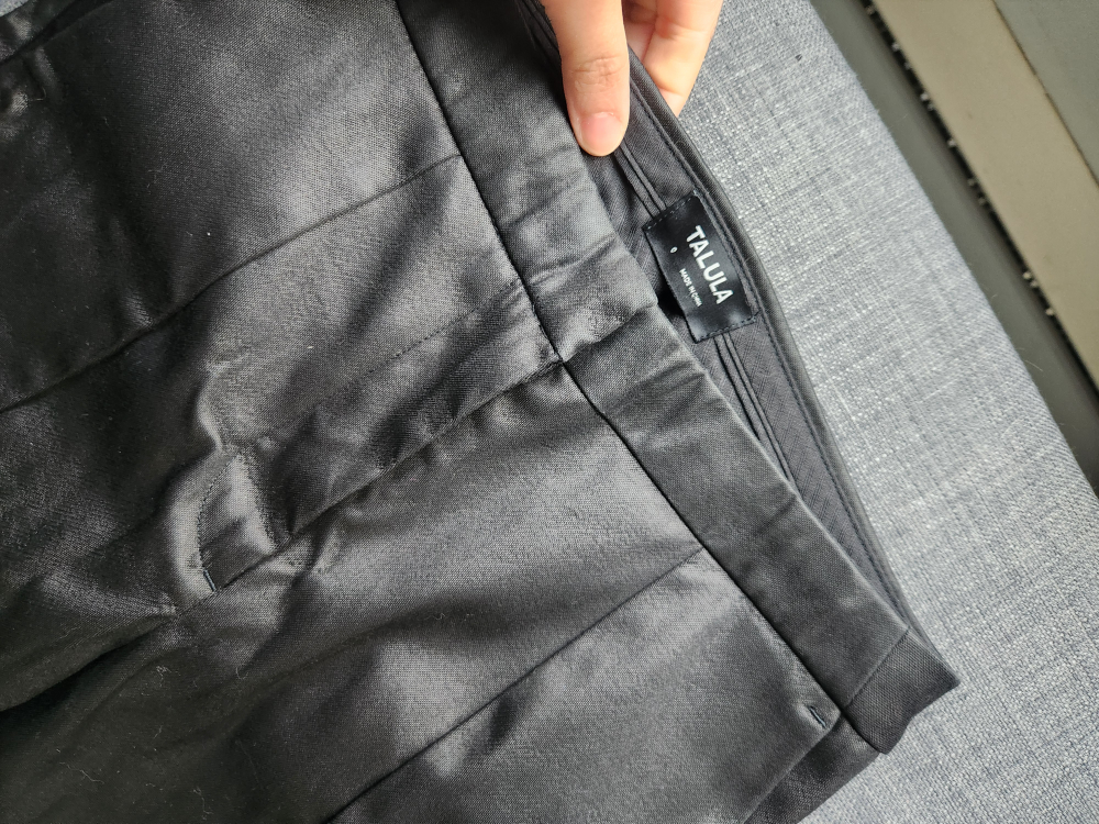 Tallulah Black Leather Look Pants