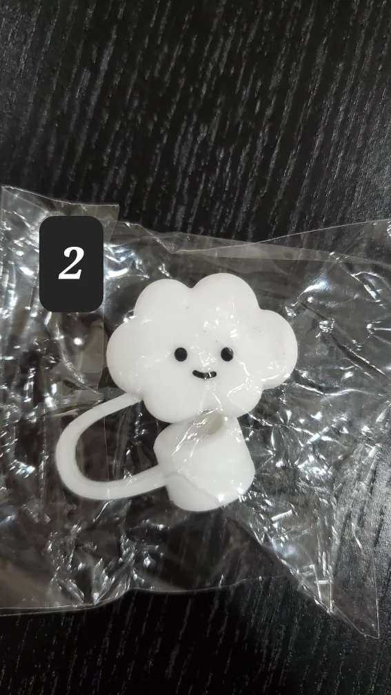 Cute Silicone Straw Toppers - Flowers & Clouds image indicator(4)