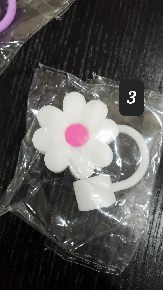 Cute Silicone Straw Toppers - Flowers & Clouds image indicator(5)