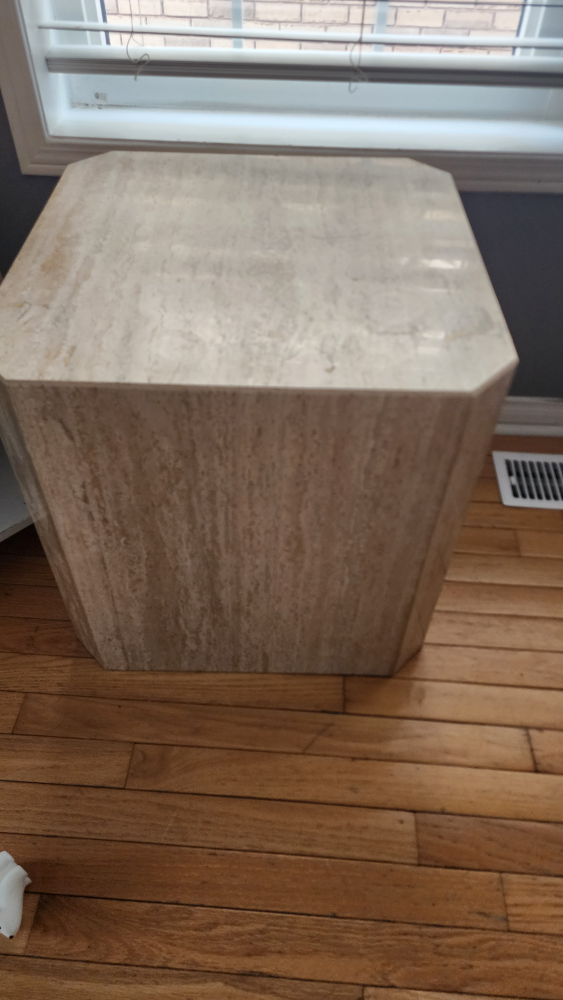 Travertine Stone Side Table