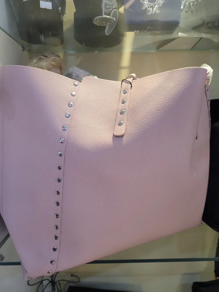 Pink Studded Tote Bag image indicator(3)