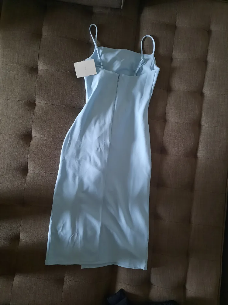 Oak + Fort Light Blue Midi Dress - Size XS image indicator(2)