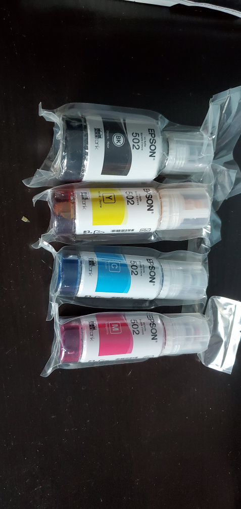 Epson 502 Ink Bottles (Black, Yellow, Cyan, Magenta)
