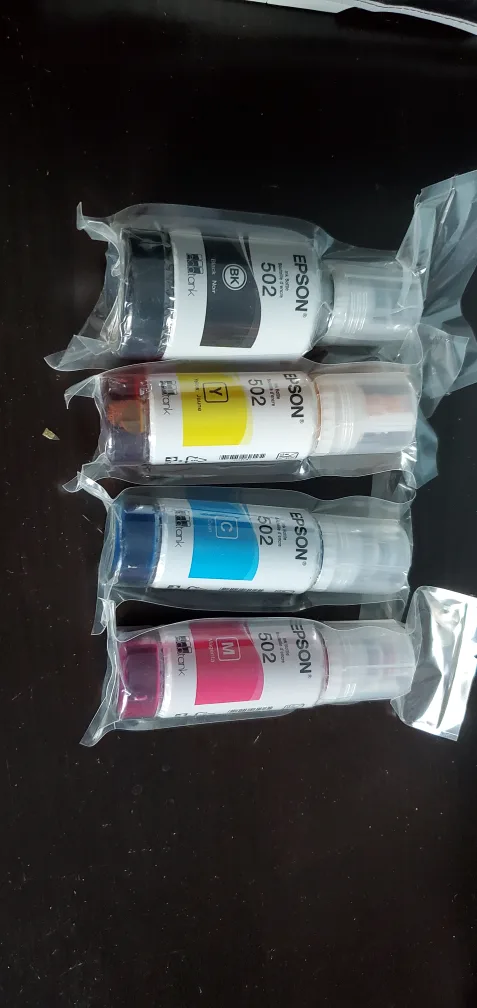 Epson 502 Ink Bottles (Black, Yellow, Cyan, Magenta) thumbnail