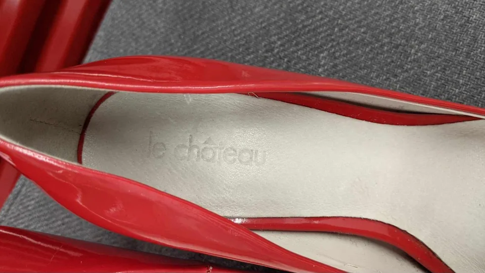 Red Patent Leather Peep-Toe Heels - Size 10M (Kit Cat Club) image indicator(5)